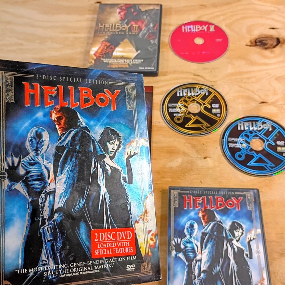 Hellboy 1 & 2 DVD Lot: 2-Disc Special Edition & II The Golden Army